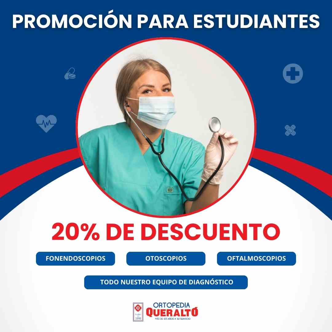 PROMO ESTUDIANTE: 20% de descuento en fonendos, otoscopios, oftalmoscopios y equipo diagnóstico