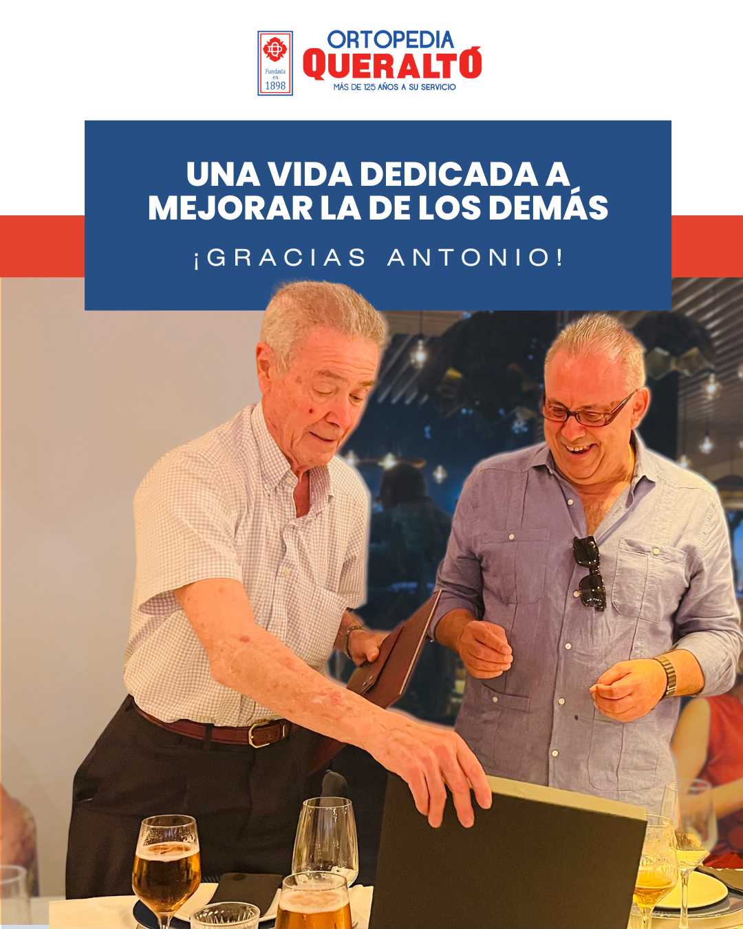 Antonio Granados se jubila tras casi 50 años de dedicación en Ortopedia Queraltó