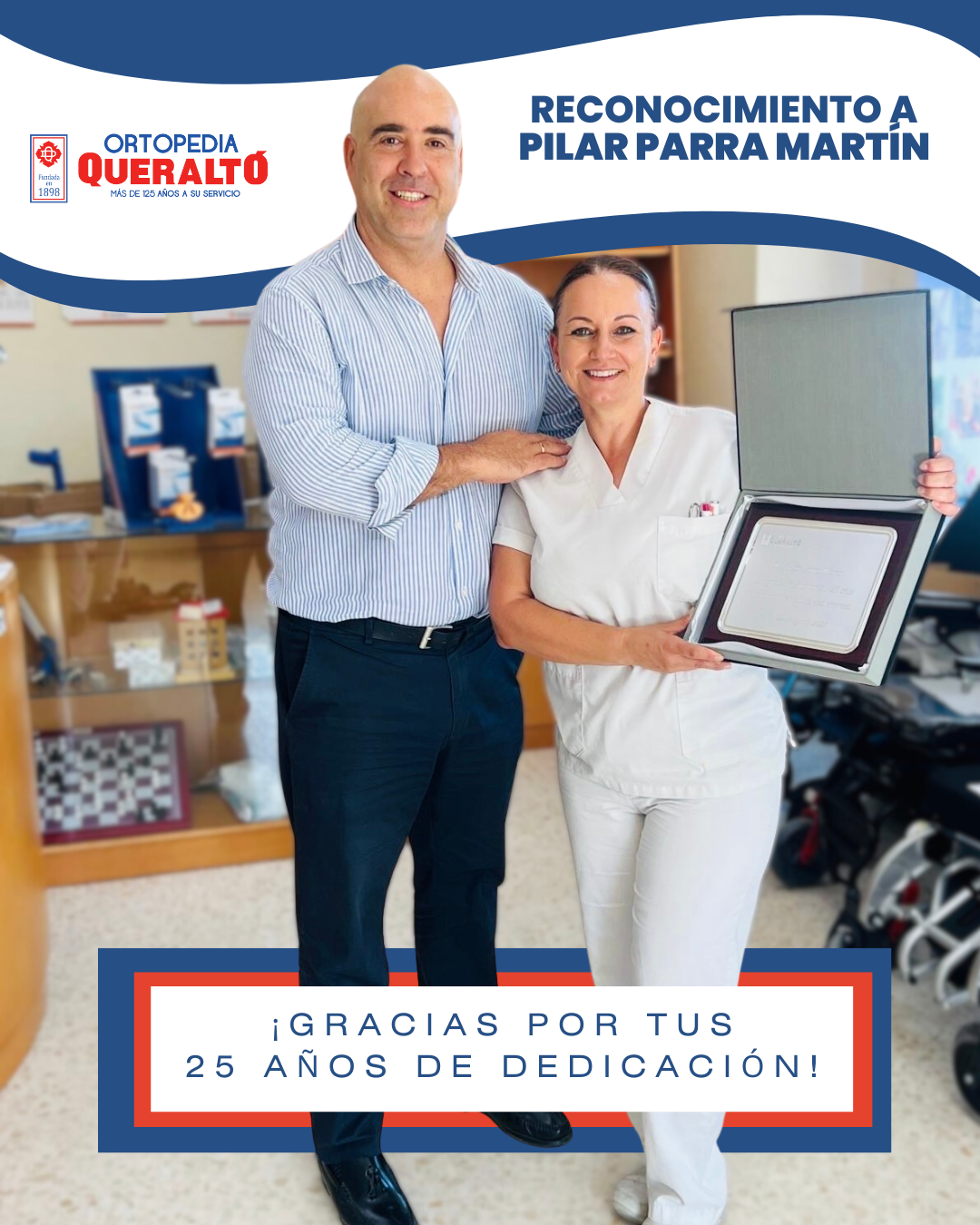Pilar Parra, 25 años de compromiso y profesionalidad en Ortopedia Queraltó