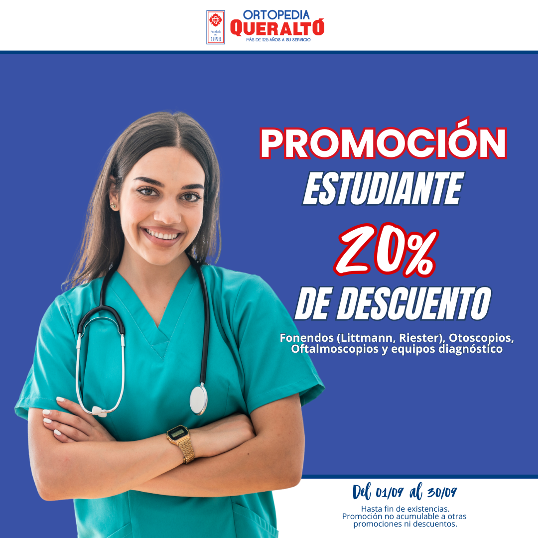 🎓 Promo Estudiante: 20% de descuento en equipos de diagnóstico 🩺