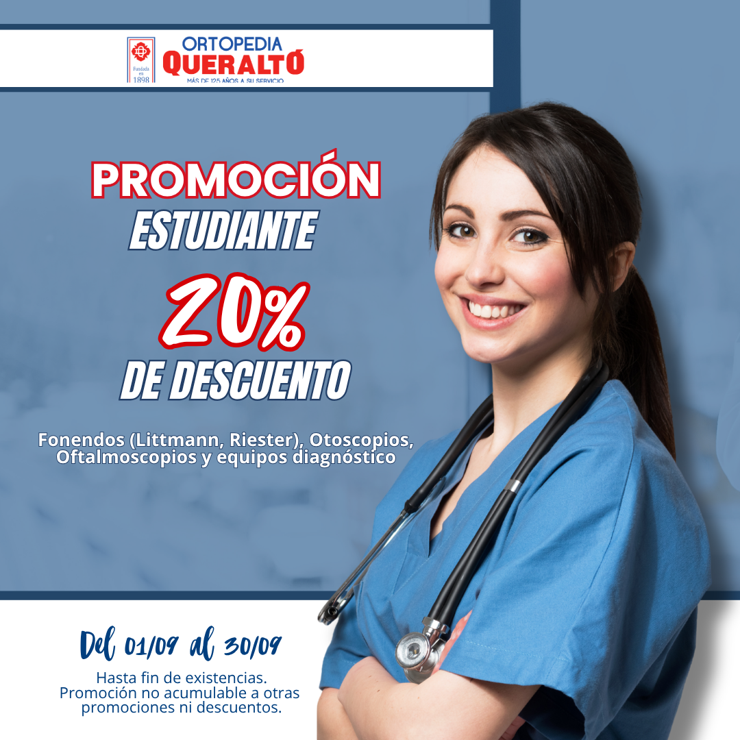 🎓 Promo Estudiante: 20% de descuento en material diagnóstico